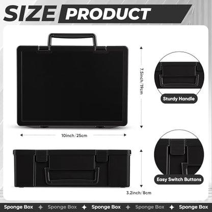 Madcat Miniature Storage Carrying Figure Case - 32 Slot Figurine Minature Carrying Case with 2 Foam Layer for Miniatures Compatible with 40k, DND & More (black) - color: black