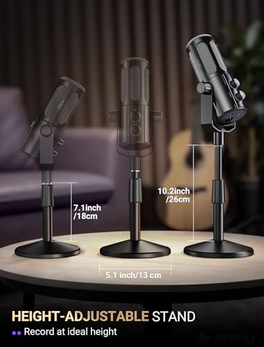 FIFINE AmpliTank TANK6S Vocal-Dynamic-Microphone, XLR-USB-Podcast-Microphone with Desktop Stand, Mute Button, Volume Knob, Studio Metal Built, Streaming-Mic for Content Creation, Music Recording - size: TANK6S