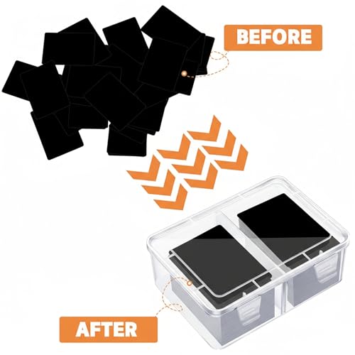 300 Card Storage Box Compatible with Mtg TCG Clear Plastic Trading Card Storage Box with Removable Divider Hard Trading Deck Case for Baseball Football Game Organizer Collector(2 Pcs)