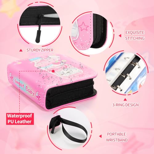 Small 1 Pocket Card Binder for Cards,Mini Trading Card Binder Holder Fits 80 Cards with 40 Removable Sleeves,Card Collection Binder Album Book Case for TCG,MTG,Sports Games (Bottle Cat) - color: Bottle Cat
