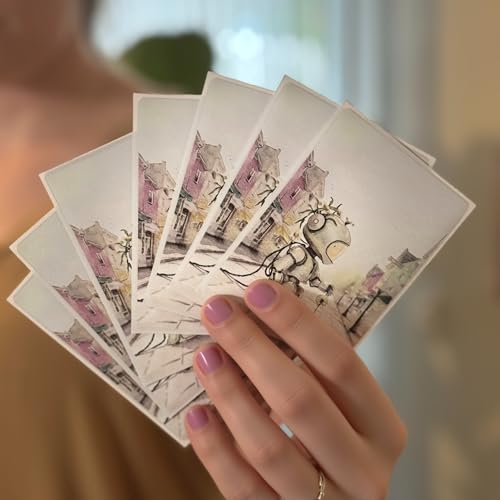 Foxtrot Designs TCG Art Card Sleeves - 100 Count Card Protectors with Matte Textured Back - Compatible with Magic The Gathering and Other TCGs & LCGs (Hope) - color: Hope