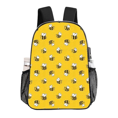 Clear Transparent Beach Backpack Waterproof Sand Water Resistant | Heavy Duty, Yellow Bees And Honey, Transparent, PVC See Through Daypack - color: Pattern (504)