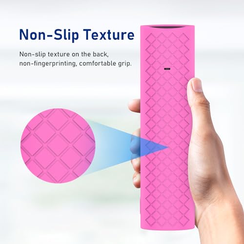 Silicone Case Cover for Voice Remote ERF3A90 for U7G U8 U9G Series 4K ULED, Glow Hot Pink Sleeve - color: Glow Pink