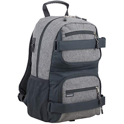 Eastsport Travel Skateboard Backpack Double Strap Laptop Bag Multi-Sport Design for Men and Women, Graystone Chambray - color: Graystone Chambray