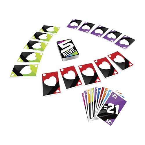 Hasbro Gaming 5 Alive Card Game, Fast-Paced Game for Kids and Families, Easy to Learn, 2 to 6 Players, Fun Summer Activities, Vacation Travel Essentials, Ages 8+ - size: 3.62 inches x 5.62 inches x 0.1 inches