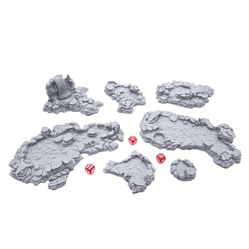 EnderToys Grotto Cavern Pools by Printable Scenery, 3D Printed Tabletop RPG Scenery and Wargame Terrain 28mm Miniatures