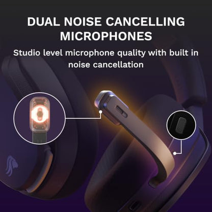 GLORIOUS GHS Wireless InfinitePlay - 2.4GHz & Bluetooth Wireless Gaming Headset for PC, PS5, PS4, Switch - Swappable 85Hr Batteries, Custom Tuned Drivers, Detachable Noise Cancelling Mic - Black - color: Black Wireless