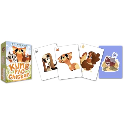 Kung Pao Chicken - Social Deduction Party Card Game, are You The Chicken Or Fox, Quick Play, Family Ages 10+, 3-5 Players, 15 Min
