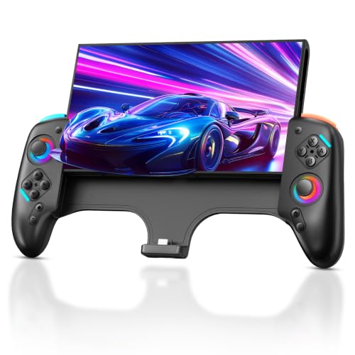 Switch 2 RGB Controller,9-Axis,Hall Effect Joysticks. an All-in-one Switch Controller Replacement, the Switch Pro Controller, with 6 Color RGB Lighting, Rapid fire, Macro Capabilities - color: RGB BLACK