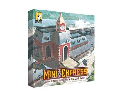Mini Express by Moaideas Game Design | an Engaging Train Game with Only Two Actions | Strategy Board Game for Family Nights | 1-5 Players (Expansion Map Pack)