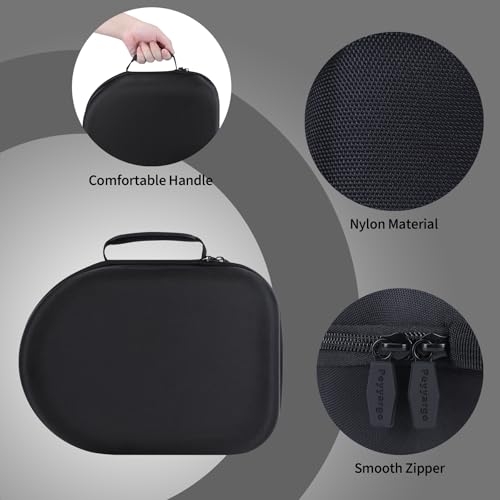 Storage Case Compatible with Meta Quest 3S / Quest 3 VR Headset | Lightweight Carry, Secure Storage, Convenient Zipper, Soft Interior,Black Case - color: Black