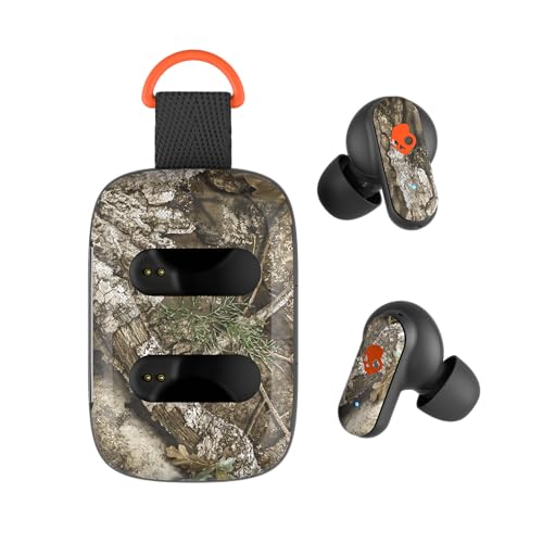 Skullcandy Dime 3 Wireless In-Ear Bluetooth Earbuds - Realtree APX | Noise Isolating Fit, 20 Hours Battery, Microphone for iPhone Android, Easy Carry with Integrated Lanyard, Travel Friendly - color: Realtree APX Black/Orange