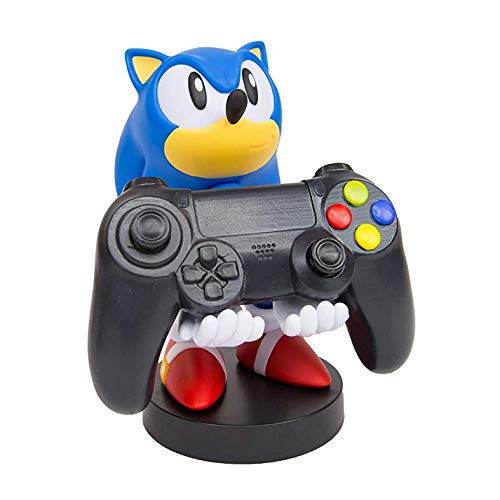Exquisite Gaming Sonic Controller Holder, Phone Stand & Cable Guys Collectible Figure, 8 inch