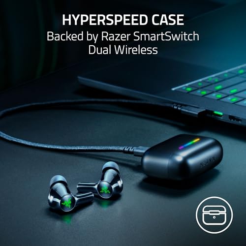 Razer Hammerhead V3 X Wireless Multi‐Platform Gaming Earbuds, Black | 2.4 GHz & Bluetooth 5.3, 35 Hr Battery, THX Spatial Audio, for Smartphones, PC, Laptop, Tablet, PS5, Steam Deck - style: PC