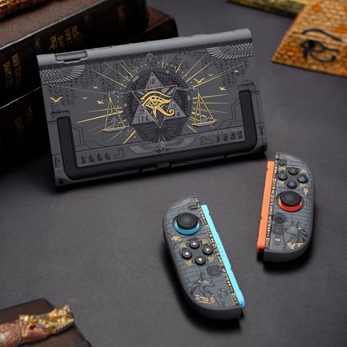 GeekShare Protective Case Compatible with Switch 2, Hard PC Slim Dockable Shell Cover Designed for Switch 2 Game Console and Joysticks Controllers - Mystic Kingdom - color: Mystic Kingdom