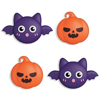PlayVital Halloween Thumb Grip Caps for Nintendo Switch 2 Pro, Switch Pro Controller, Joystick Caps Cover for ps5, Edge, ps4, Xbox Series X/S, Xbox One, Elite Series 2 Controller - Pumpkin Bat - color: Pumpkin Bat