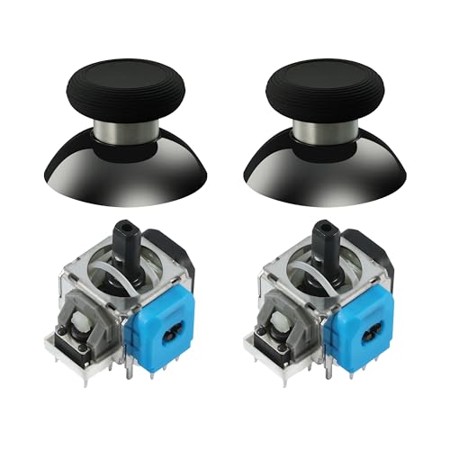 GuliKit TMR Joystick Replacement Module for PS4 DualShock Controller | Magnetic Analog Stick Drift Fix Accessories with Thumbstick Cap Kit,Repair Soldering Required - color: NS51-PS4-Blue