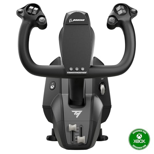 Thrustmaster TCA Yoke Boeing Edition Flight Sim Controller - XBOX & PC | 787 Dreamliner 1:1 replica, pendular motion, 8.3-in travel, all-metal build, 18 action buttons, adjustable spring tension - style: Yoke