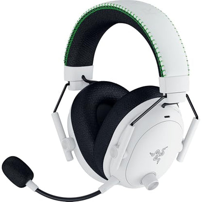 Razer BlackShark V3 Pro Wireless ANC Xbox Gaming Headset, White | Full Band Mic, 50mm Drivers, 2.4 GHz, Bluetooth, USB, 3.5mm, Works with PC, Mac, PS5, Nintendo Switch, 70 Hr Battery - color: White, style: Xbox