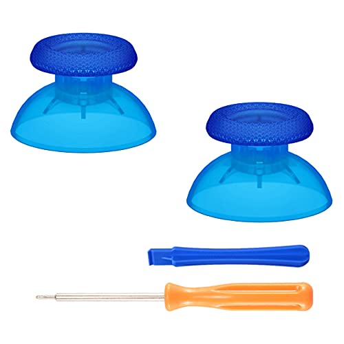 eXtremeRate Clear Blue Replacement Thumbsticks for PS5 Controller, Custom Analog Stick Joystick Compatible with PS5, for PS4 All Model Controller - Controller NOT Included - color: Clear Blue