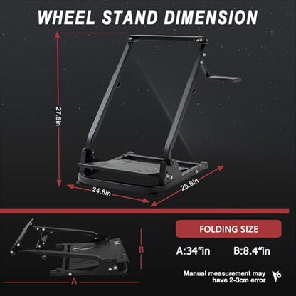 Marada G29 Racing Wheel Stand Adjustable Fit for Logitech G920 G923, for Thrustmaster T128X T300 RS GT, for PXN V9 Foldable Entry-Level Racing Stand without Handbrake Pedal Steering Wheel