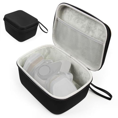Hard EVA Protective Carrying Case Compatible with 3M 6200, 6300, 6500, 7502 Half Face Respirator Mask, Extra Deep 8.3" x 6.3" x 4.7" Storage Box for Cameras, Tools and Travel Accessories