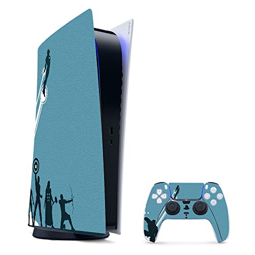 MightySkins Gaming Skin for PS5 / PlayStation 5 Digital Edition Bundle - Super Squad | Protective Viny wrap | Easy to Apply and Change Styles | Made in The USA - color: Super Squad, size: PS5 Digital Edition Bundle