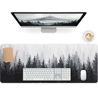 Desk Mat Forest, Keyboard Mats for Desk, 31.5" x 11.8" XL | Large Gaming Mouse Pad, Stitched Edges, Non-Slip Desk Pad, Computer Keyboard Mat, Office Home - color: Forest