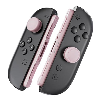 eXtremeRate Replacement 3D Joystick & Thumb Grips & Side Rail Shell Buttons for Nintendo Switch 2 JoyCon, Console Rail Stickers Left Right Analog Thumbsticks Caps for Switch 2 - Cherry Blossoms Pink - color: Cherry Blossoms Pink