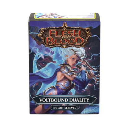 Dragon Shield | Flesh & Blood Art Sleeves | 100 CT - Smooth & Tough Premium TCG Sleeves | Compatible with Pokemon, One Piece & Magic the Gathering | Voltbound Duality - color: Voltbound Duality