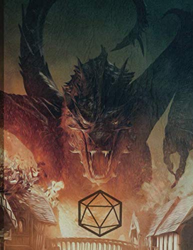 RPG Player Notebook: 5e handbook starter set master's guide with character sheets,how to play, dragons, spells, classes,races, weapons, mixed paper journal