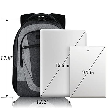 BIKROD Travel Laptop Backpack Men, School Backpacks for College Teen Boys Water Resistant Back Pack, Business Anti Theft Slim Sturdy Computer Bag Gifts Fits 15.6 Inch Laptop - color: Blackgrey, size: 15.6 Inch
