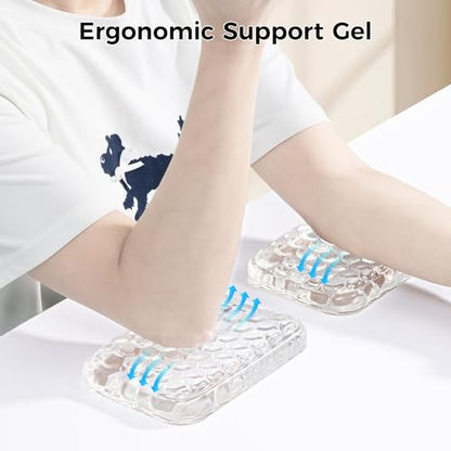 Ospelelf Ergonomic Elbow Rest for Desk, Gel Keyboard Wrist Rest Support, Arm Rest Pad for Mouse, 2 Pack - style: 2-Pack
