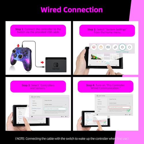 NexiGo Wireless Controller (No Deadzone) for Switch 2 and Switch, Bluetooth Controllers for Nintendo Switch with Vibration, Motion, Turbo and LED Light (Cosmic Nebula) - color: Cosmic Nebula, style: Regular