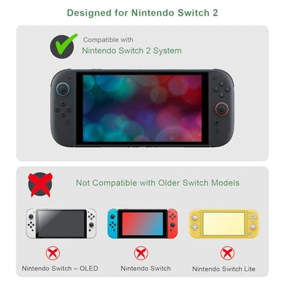 UYIYE Protective Carrying Case Compatible with Nintendo Switch 2 2025, Hard EVA Travel Case with Soft Lining, Anti-Shake Strap, Joystick Protection & 9 Game Card Slots for Switch 2 Console 7.9''-Sage - color: Sage gradient