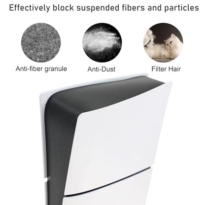 New Version 2.0 Dust Cover Net for PS5 Slim Console, PS5 Slim Heatsink Barrier Pets Hair Anti-dust Cover Dustproof for PlayStation 5 Slim (heizhu) - color: heizhu