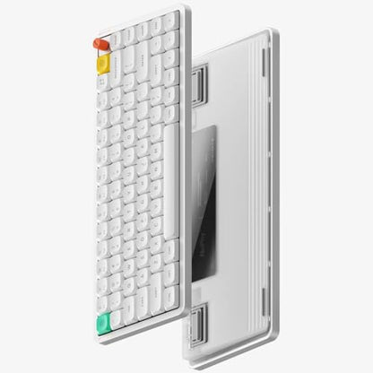 nuphy Air75 V3 Low Profile Mechanical Keyboard, 75% Custom Hot Swappable Wireless Keyboard with Gasket Mount, RGB Backlit, Multi-Device Bluetooth/2.4GHz/USB-C for Mac Windows, White-Brown Nano Switch - color: White, size: Brown nano Switch