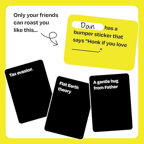 I Hate My Friends | Hilarious Roast Party Game for Adults | Ages 17+ | 100 Setup Cards, 300 Response Cards, 1 Marker, 3+ Players, Funny Friend Game, Gifts for Friends, Game Night, Group Game