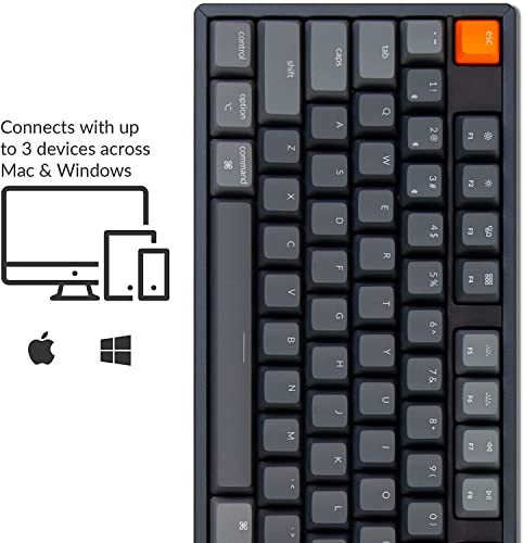 Keychron K10 RGB Full Size Layout Hot-Swappable Mechanical Keyboard for Mac Windows, Multitasking 104-Key Bluetooth Wireless/USB Wired Gaming Keyboard with Keychron Super Brown Switch Aluminum Frame - color: Hot-swap Keychron Super Brown Switch