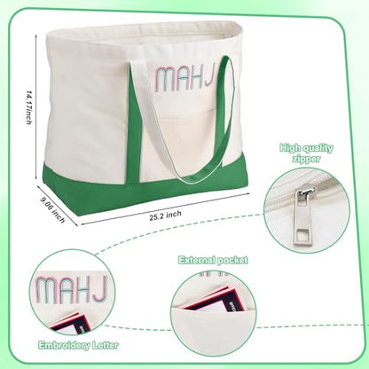 Ceenna American Mahjong Set with Carrying Bag,American,Green - color: Green
