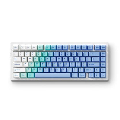 MCHOSE G75 PRO 75% Wireless Mechanical Keyboard, TKL Keyboards Tri-Mode BT5.0/2.4GHz/USB-C, Hot Swap Custom Creamy Keyboards Linear Switch, Double Shot PBT Keycaps RGB LED Backlit, White&Blue - color: Blue