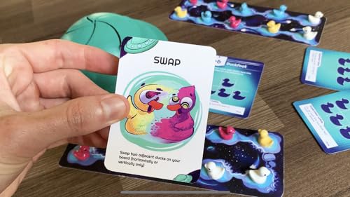 Abducktion - IntergalacDuck Research Expansion Pack, Ages 12+ 2-6 Players | 25-30 Minutes, Additional Cards, 2 More Boards for up to 6 Players, and Glitter Ducks!