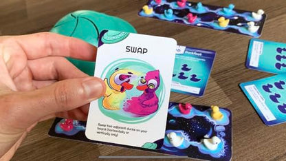 Abducktion - IntergalacDuck Research Expansion Pack, Ages 12+ 2-6 Players | 25-30 Minutes, Additional Cards, 2 More Boards for up to 6 Players, and Glitter Ducks!