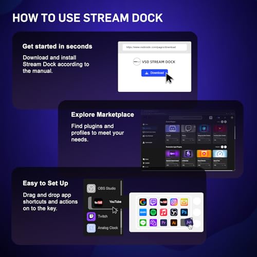 Stream Controller Deck for PC Work,Live Stream and Video Editing | Smooth Magnetic Keys,Customizable Background,Visually Pleasing Macro Keypad,Trigger Actions for OBS/Twitch/YouTube(M3 White) - color: White
