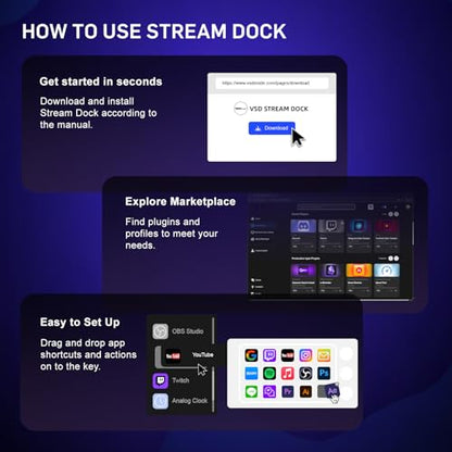 Stream Controller Deck for PC Work,Live Stream and Video Editing | Smooth Magnetic Keys,Customizable Background,Visually Pleasing Macro Keypad,Trigger Actions for OBS/Twitch/YouTube(M3 White) - color: White