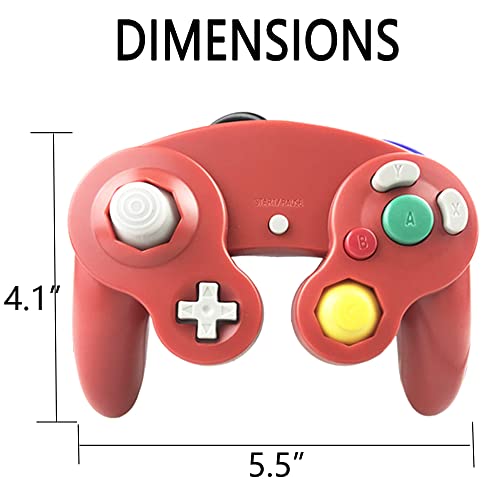 Reiso Classic NGC Wired USB Controller for Windows PC MAC (Red) - color: Red