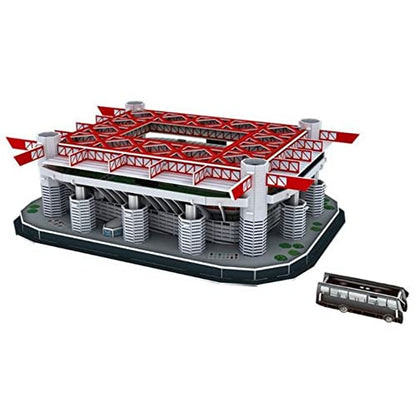 Classic Football Stadium Puzzle,3D Puzzle Soccer Club Venues,3D Paper Model Building Puzzle Kit, Soccer Stadium Souvenir Gift,Handmade Puzzle Ornaments，Cardboard Model (San Siro/Meazza) - color: San Siro/ Meazza