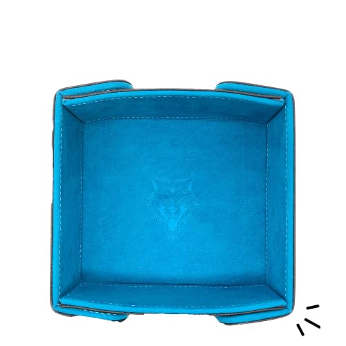 Norse Foundry Magnetic Folding Dice Tray - A Portable Option for Quieter Dice Rolling, or Dice Games, Perfect for Dice Enthusiasts, Playing Cards, RPG Players, and Dice Collectors (Blue) - color: Blue, style: Square