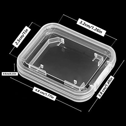 Transparent Standard SD SDHC Memory Card Case Holder Box Storage Boxes (Pack of 10)