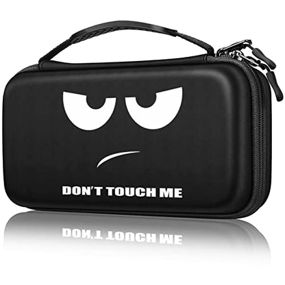 Fintie Carrying Case for Nintendo Switch / Switch OLED Model (2021) | Portable Travel Storage Bag, Shockproof Protective Cover, 10 Game Card Slots & Inner Pocket, Dont Touch - color: dont touch